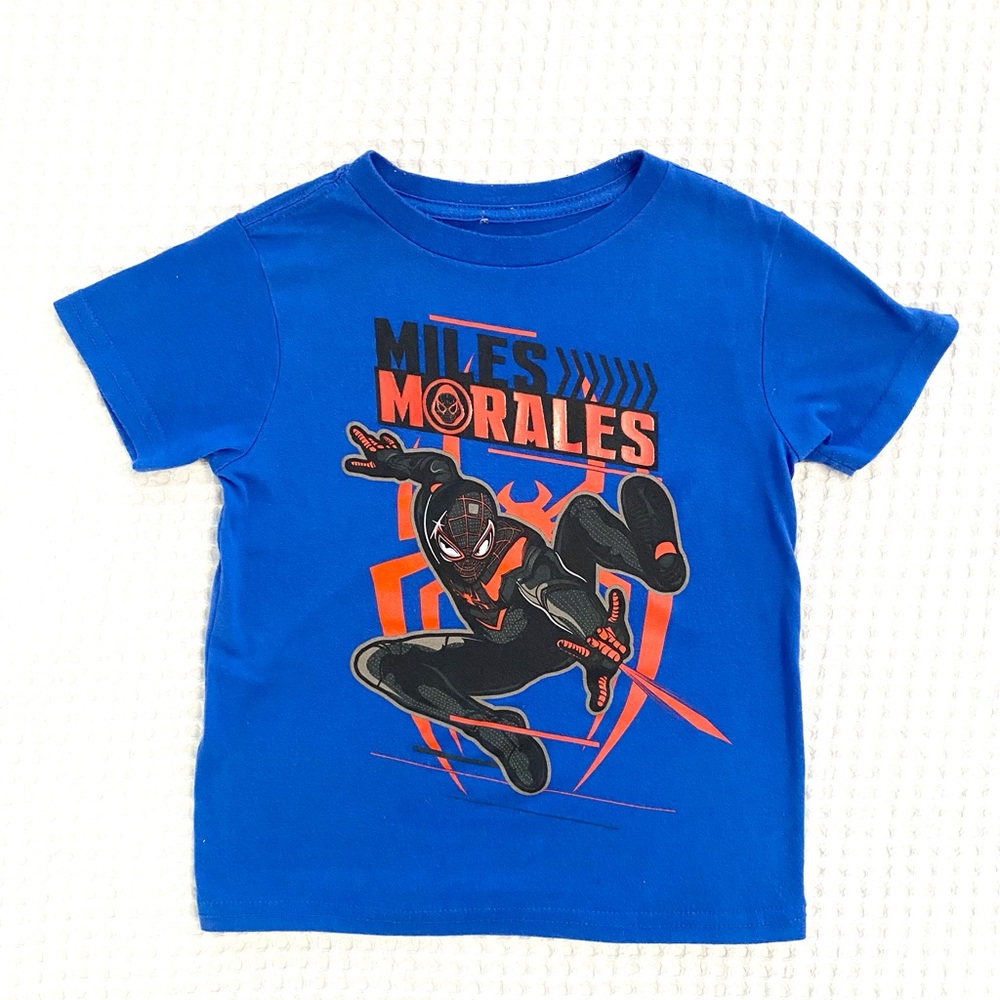 Kids XS Blue Miles Spider-Man Graphic T-Shirt